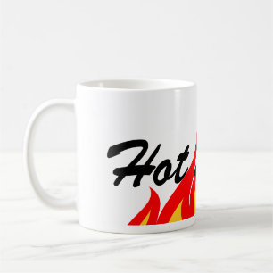 Hot stuff coffee mug with fire flames