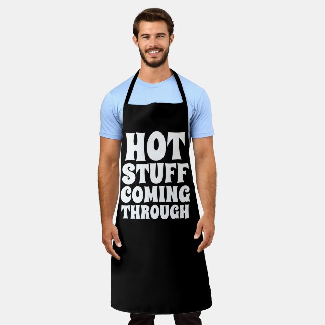 Hot Stuff Coming Through Humour Apron (Worn)