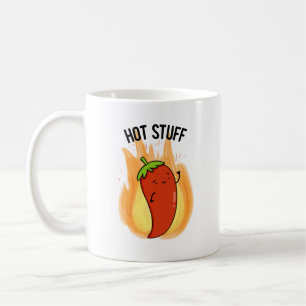 Hot Stuff Funny Red Hot Chili Pepper Pun  Coffee Mug
