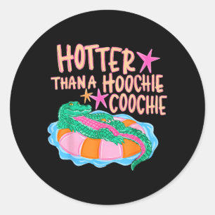 Hot Summer Alligator Summer Vacation Classic Round Sticker