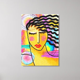 Hot Summer Day Abstract Digital Painting Canvas Print