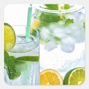 Hot Summer Day...Refreshing Square Sticker