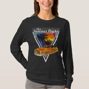 Hot Summer Nights 80's Tropical Vintage Retro Lead T-Shirt