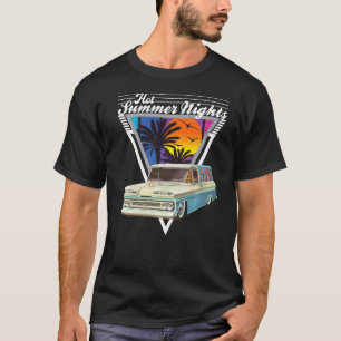 Hot Summer Nights 80's Tropical Vintage Retro Pane T-Shirt