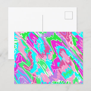 Hot Summer Vibes Abstract Art Postcard