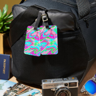 Hot Summer Vibes Abstract Luggage Tag