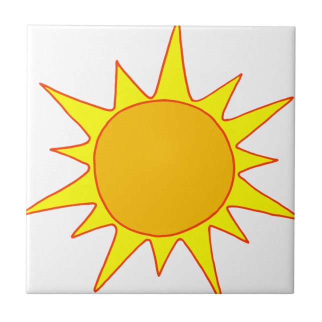 Hot Sun Cartoon Tile (Front)