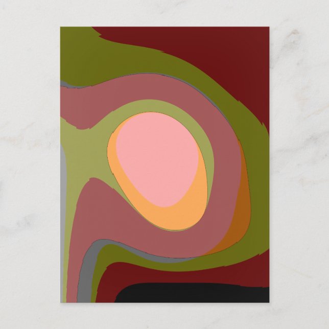 Hot Sunset Abstract Art 113 Postcard (Front)