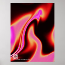 hot sunset gradient poster
