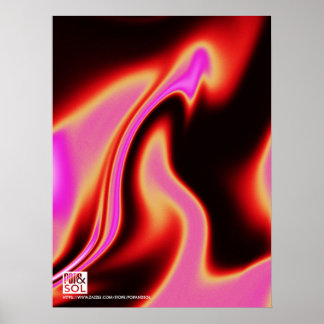 hot sunset gradient poster