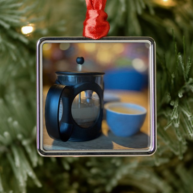 Hot tea metal ornament (Tree)