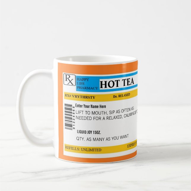 Hot Tea Prescription Mug (Left)