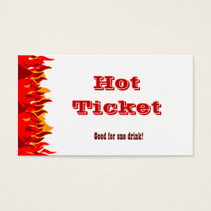 Hot Ticket Red Flames Voucher Template