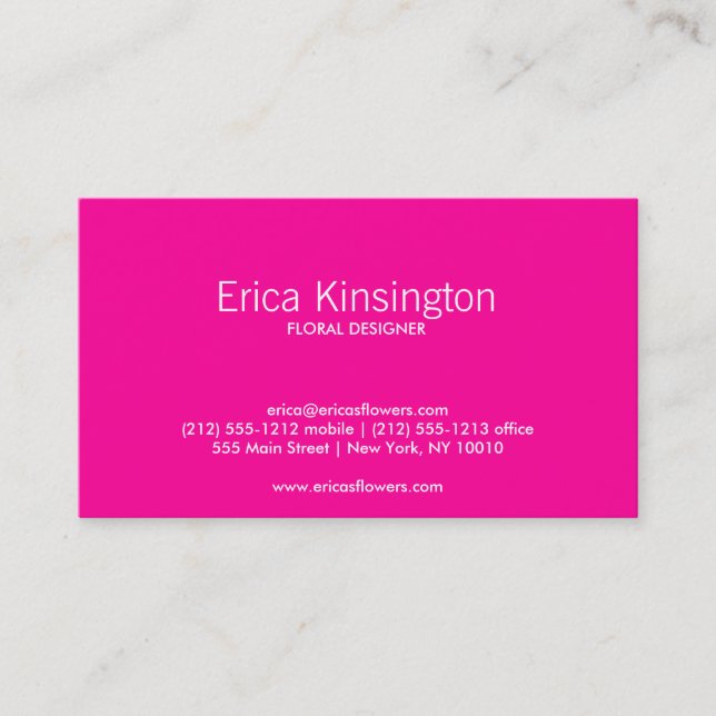 HOT TROPICAL Business Card (Front)