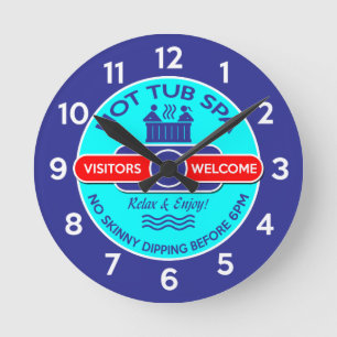 Hot Tub Round Clock
