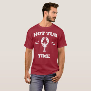 Hot Tub Time with Illustrated Lobster T-Shirt