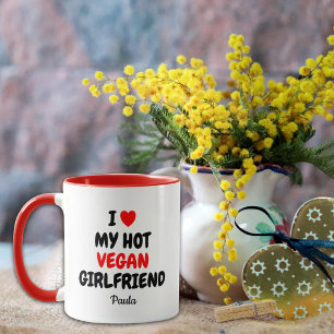 Hot Vegan Girlfriend Valentine´s Day Red Mug