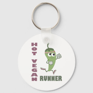 Hot Vegan Runner Keychain