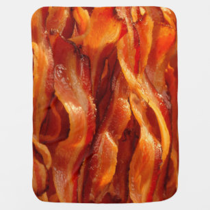 Hot Vibrant Yummy Salty Bacon Texture Baby Blanket