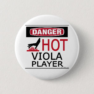 Hot Viola Player 2 Inch Round Button