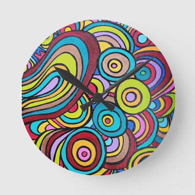  Hot Water Wall Clock, 8" Round Acrylic Clock (Front)