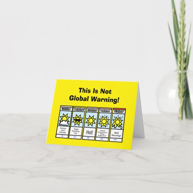 Hot Weather Forecast Menopause Greeting Card (Front)