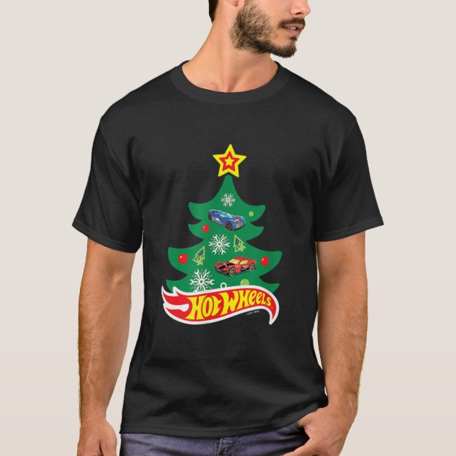 Hot Wheels - Hot Wheels Christmas Tree  T-Shirt (Front)