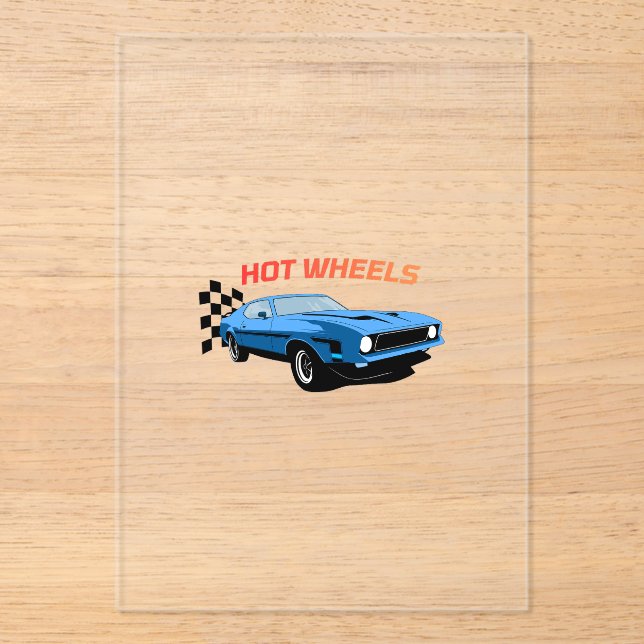 Hot Wheels – Speed, Style & Power Acrylic Invitations (Front)