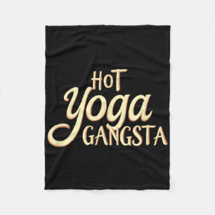 Hot Yoga Gangsta And Meditation - Namaste Vintage Fleece Blanket