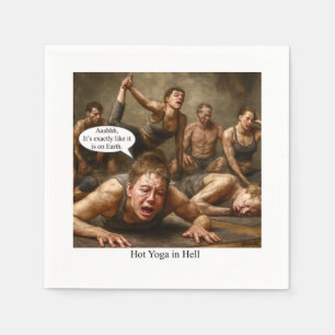 Hot Yoga in Hell. Napkin