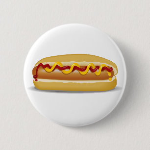 Hotdog 2 Inch Round Button