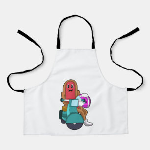 Hotdog as Biker with Scooter.PNG Apron