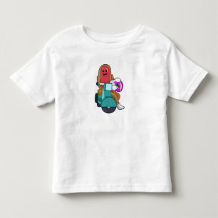 Hotdog as Biker with Scooter.PNG Toddler T-shirt