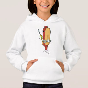 Hotdog as Mechanic with Tool
