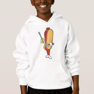 Hotdog as Mechanic with Tool