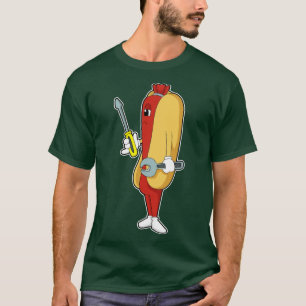 Hotdog As Mechanic With Tool T-Shirt