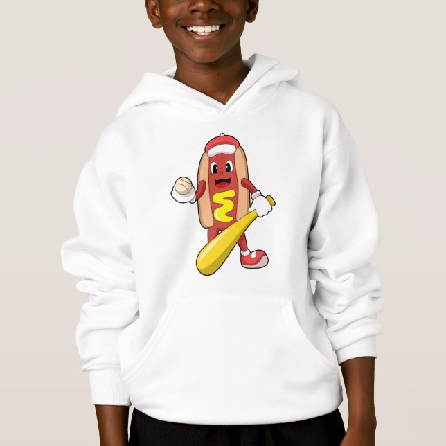 Hotdog at Baseball with Baseball bat (Front)