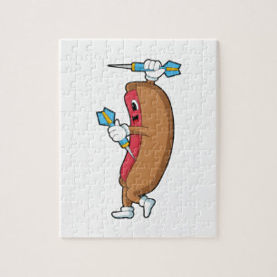Hotdog at Darts with Dart.PNG Jigsaw Puzzle