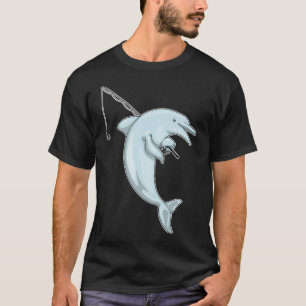 Hotdog at Fishing with Fishing rod T-Shirt