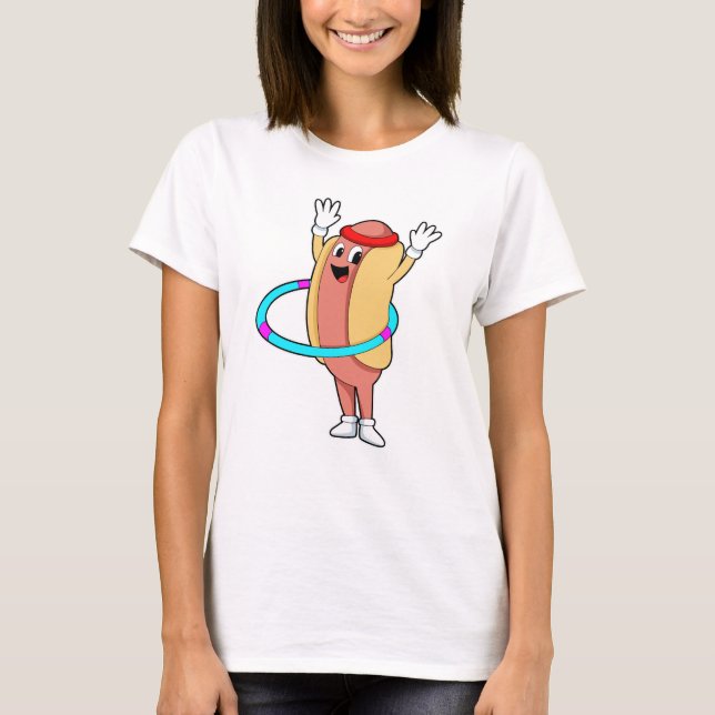 Hotdog at Fitness with Flywheel T-Shirt (Front)