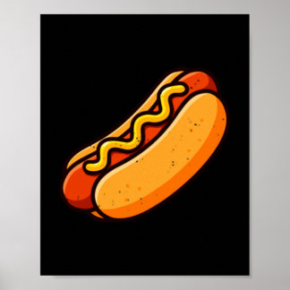 Hotdog bun pocket wiener sausage fast-food lover poster