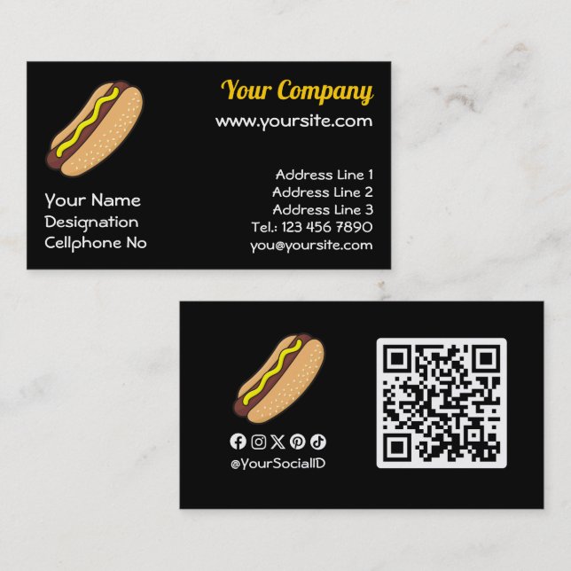 Hotdog Business Card (Front/Back)