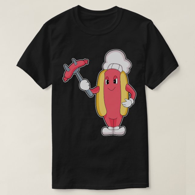 Hotdog Cook Sausage T-Shirt (Design Front)