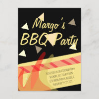 Hotdog Cookout BBQ Birthday Party Invitation