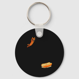 Hotdog high dive funny diving hot dog keychain