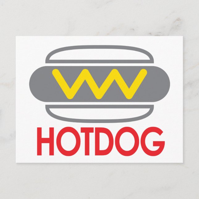 Hotdog Icon Fun Postcard (Front)