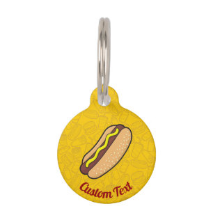 Hotdog Pet Tag