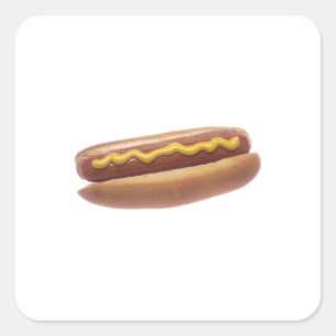 Hotdog Square Sticker