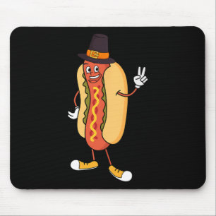 Hotdog Thanksgiving Day Funny Food Fall Autumn Foo Mouse Pad