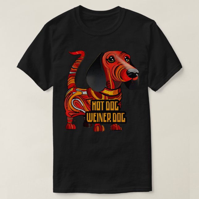 Hotdog Weiner dog 2 T-Shirt (Design Front)